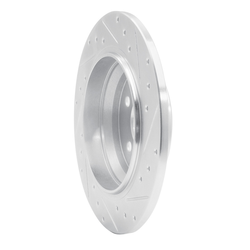 Mercedes-Benz S430 Brake Rotor (1) - Rear Left - R1 Concepts - Drilled & Slotted - Silver - `03-`06